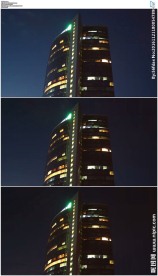 晚上办公楼亮着的灯光