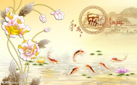 家和万事兴中式背景墙