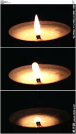 燃烧蜡烛熄灭