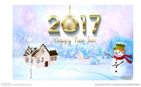 2017 新年 圣诞 雪人
