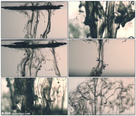 水墨在水中流动动态