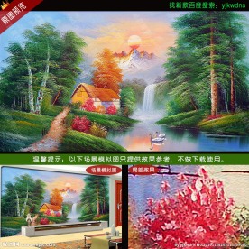 唯美田园风景油画