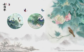 中国风花开富贵