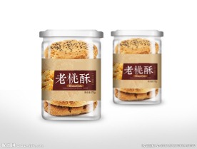 老桃酥罐贴展开图