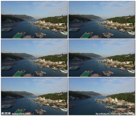 港口城市的鸟瞰图