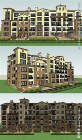多层住宅建筑草图大师SU模型