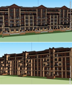 简欧花园洋房草图大师SU模型