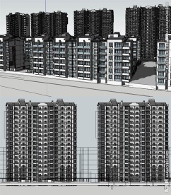 新中式住宅建筑草图大师SU模型