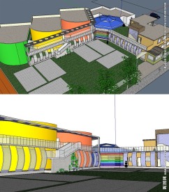 幼儿园方案建筑草图大师SU模型