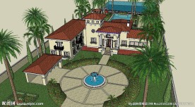 别墅建筑草图大师SU模型