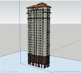 地中海高层住宅草图SU模型