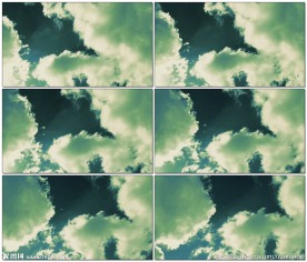 大朵棉花糖云层的形成与运动