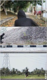 一个人晨跑锻炼