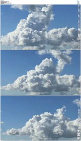 翻滚的蓝天白云