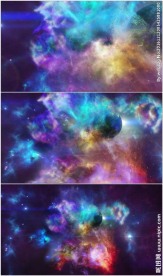 星际云团包裹星球