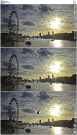 伦敦泰晤士河夕阳剪影