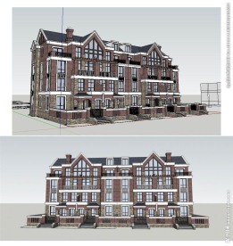 英伦洋房建筑草图大师SU模型