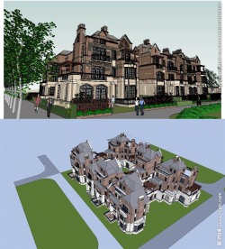 英式建筑设计建筑草图大师模型