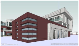 气象局办公楼建筑草图大师SU