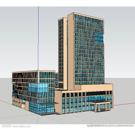 办公楼建筑草图大师SU模型