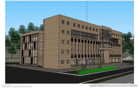 小办公楼建筑草图大师SU模型