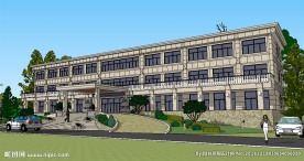 办公楼建筑草图大师SU模型