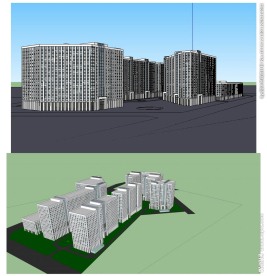 办公楼设计建筑草图大师SU模型