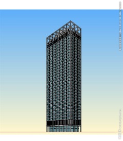 高层办公楼建筑草图大师SU模型