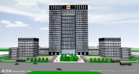 高层办公楼建筑草图大师SU模型