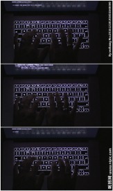 程序员敲击键盘输入代码程序