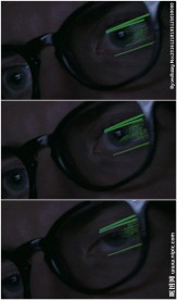 程序员眼镜反射代码