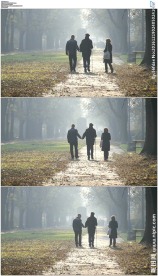 陪伴老人公园散步