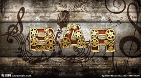 酒吧KTV木板墙背景墙