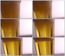 倒啤酒慢动作高清镜头