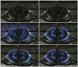 点燃天然气镜头视频