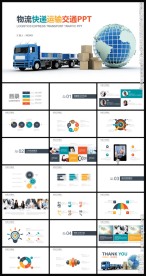 物流企业快递运输交通PPT