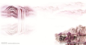 水墨画山水风景画 3D源分层