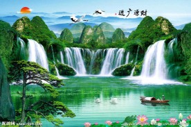 财源广进背景墙