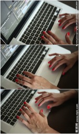 视频设计师操作电脑