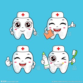 卡通牙齿医生