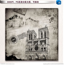 欧美素描画复古画图片