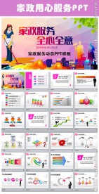 家政服务行业用心服务PPT模板