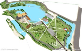 草图大师SU主题公园广场