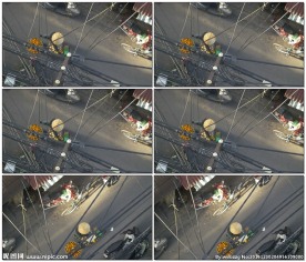 越南骑自行车的水果小贩