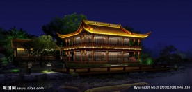 二层古建筑照明设计