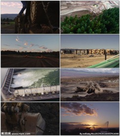 挖掘机推土机大型施工现场