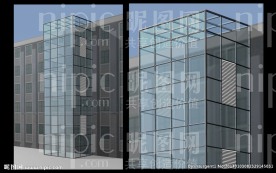 玻璃幕墙效果图