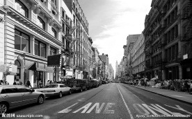 黑白城市背景墙