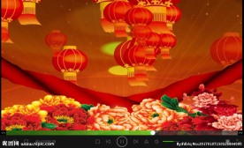 M0982灯笼+牡丹+喜庆+飘