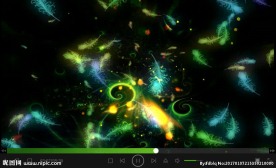 羽毛孔雀月色竹林舞蹈背景视频